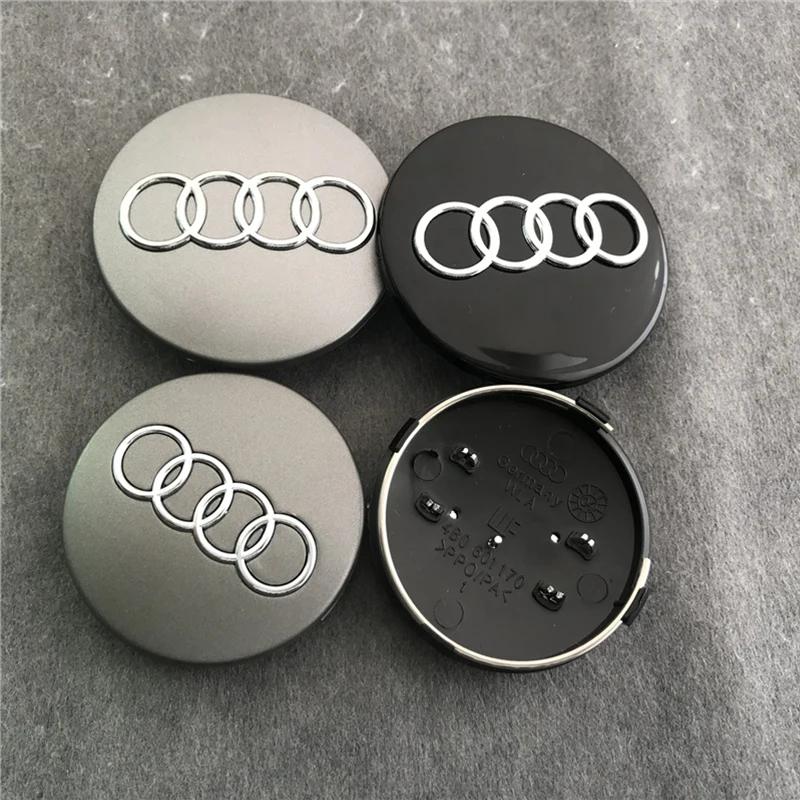 4 Stück 60mm 61mm 68mm 69mm Auto Styling Radnabenkappe Nabenkappe Abzeichen 4B0601170 Für Audi A3 A4 A5 A6 A7 A8 S4 S6 Zubehör