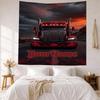 Peterbilt Heavy Trucks Custom Your Name Wall Decor Tapestry Art For Pet Memorial Birthdaywedding Party Backdrop Family Gift