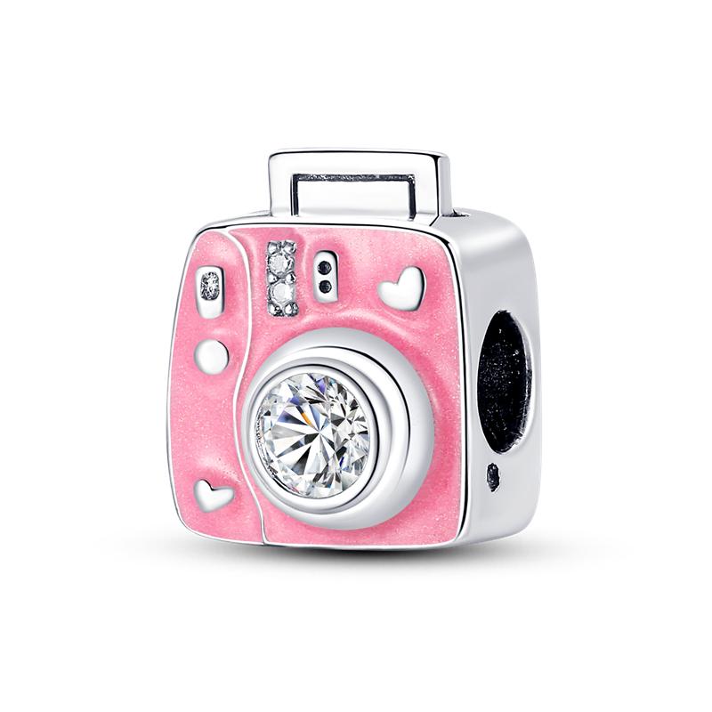 Authentic Pink Box Rocket Badminton Bike Bead Charms Charm Bead Charms Compatible With Bracelets copper Women Jewellery Necklaces Diy Gift
