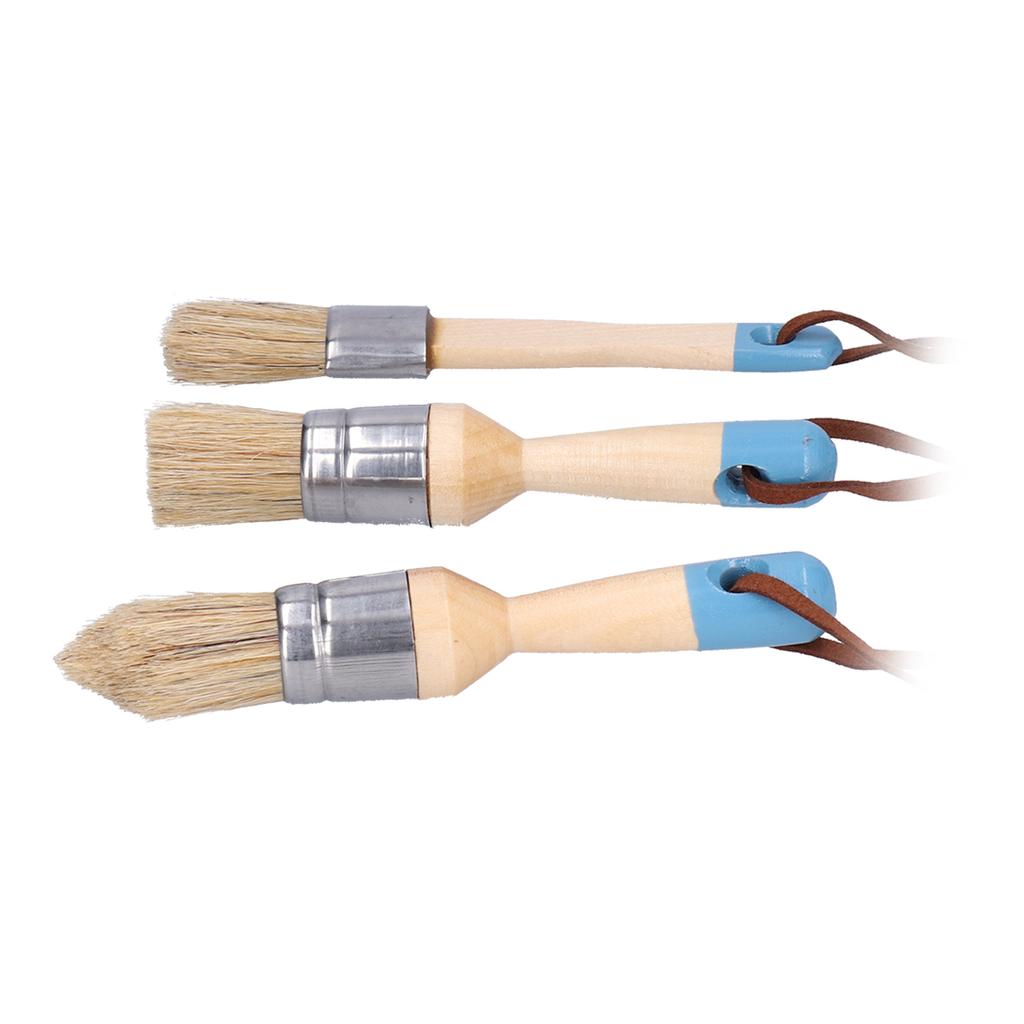 3PCS Paint Brush with Wooden Handle for Furniture Wall Painting Projects DIY Home Decor