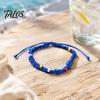 Colorful Summer Beach Accessories Handmade Braided Bracelet for Women, Bohemian Woven Wrist Rope Boho Style Jewelry with Rice Beads, Adjustable