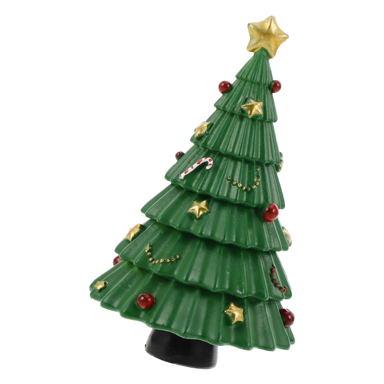 Miniature Christmas Tree Decor Snow Covered Frosted Winter Snow Trees Indoor Holiday Tabletop Tree Christmas Village Accessories other
