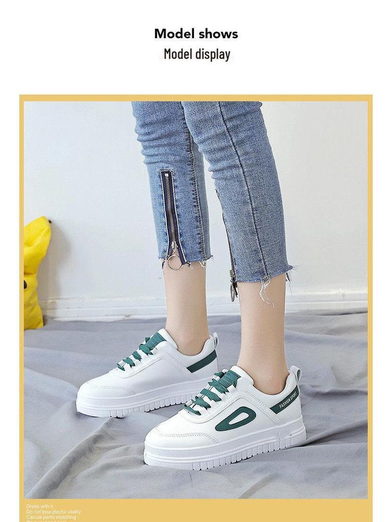 Women's 2024 Trendy White Sneakers - Versatile, Breathable & Casual for Spring