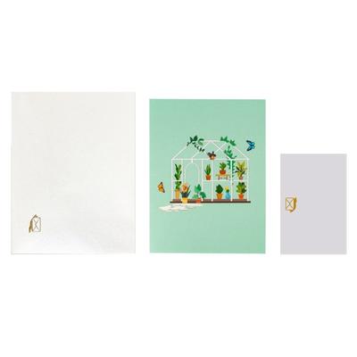 Elegant 3D Foldable Flower House Card Personalized Foldable Glass HouseCard Lovely Floral Greeting for Friend and Family