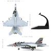 NUOTIE 1/100 Scale F/A-18F Super Hornet VFA-2 Diecast Metal Aircraft Model, F18F VFA-2 Fighter Model Kit, Military Aircraft Model with Bracket, for Co