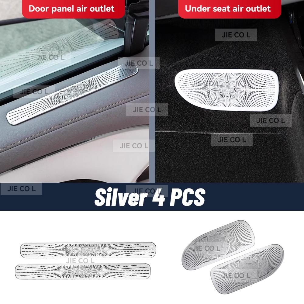 For ZEEKR 7X 2025 Car Door Air Vent Covers Air Conditioner Duct Outlet Exhaust Dustproof Seat Stainless Steel Accessories