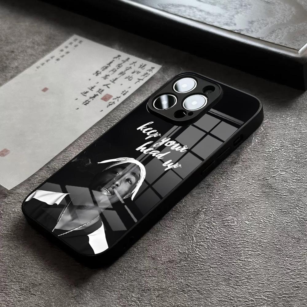 Rapper 2pac Singer Tupac 2 Phone Case For 17 Pro Max IPhone 16 Pro 15 12 11 13 Mini X XR XS 14 Plus SE Glass Cover