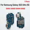 Placa de Porta de Carregamento com Leitor de Cartão SIM para Samsung Galaxy S22 Ultra 5G S908U S908D S908N S908E Flex de Placa de Carregamento