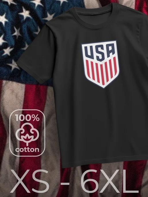 USA print T-shirt 4XL