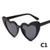 Ochelari de soare cu inimă, 14 culori, ochelari de soare cu ochi de pisică pentru femei, ochelari de soare în formă de inimă de dragoste retro pentru femei, protecție UV400