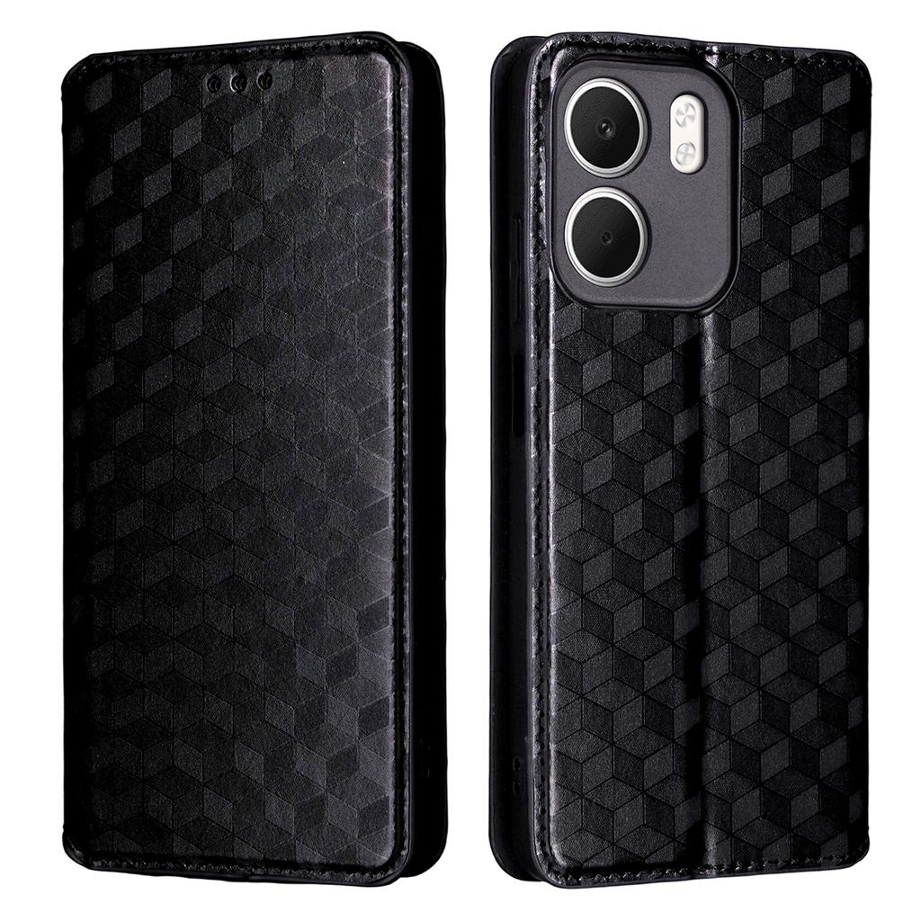 For Oppo A5x 5G/4G Case Wallet Rhombus Imprinted Leather Phone Cover