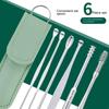 6 Pcs/set Ear Cleaning Spoon Ear Protector Health Care Dirt Remover Stainless Steel Ear Picking Tool Set Cleaner