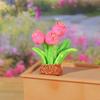 4 Peças Miniatura de Aglomerado de Flores Pequena Resina Falsa Girassol Tulipa Grama Modelo para Jardim de Fadas Micro Paisagem Decoração de Casa de Bonecas