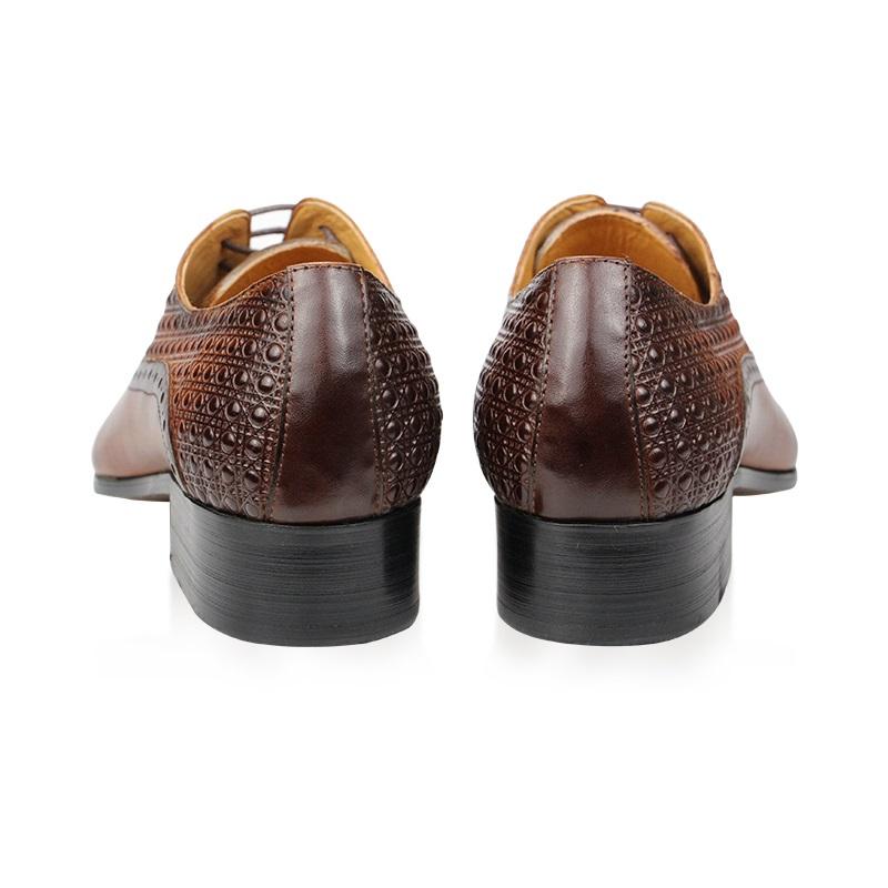 Fashion Elegant Wedding Party Shoes For Men Genuine Leather Handmade Oxfords Style Business Office Customized Brogue Shoes Made In China