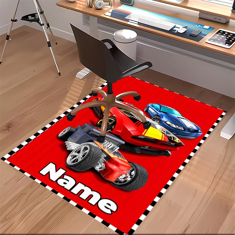 Custom personalization Hot Wheels Unleashed Print Area Rug - Soft, Washable Non-Slip Indoor Mat,Living Room,Home&Office Decorative Rug