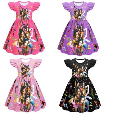 82984 Vestido Curto Katseye Estampado para Meninas