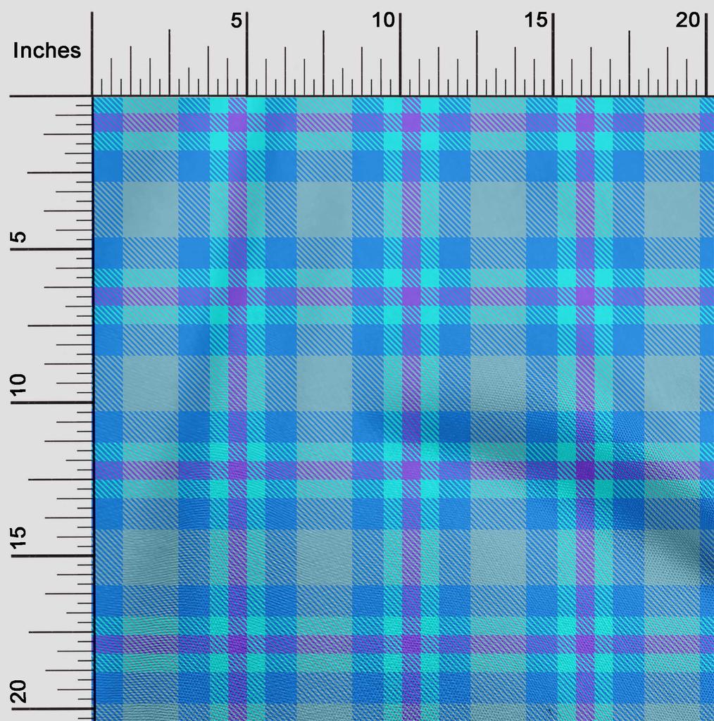 oneOone Cotton Flex Fuschia Pink Fabric Check Sewing Craft Projects Fabric Prints By Yard 40 Inch