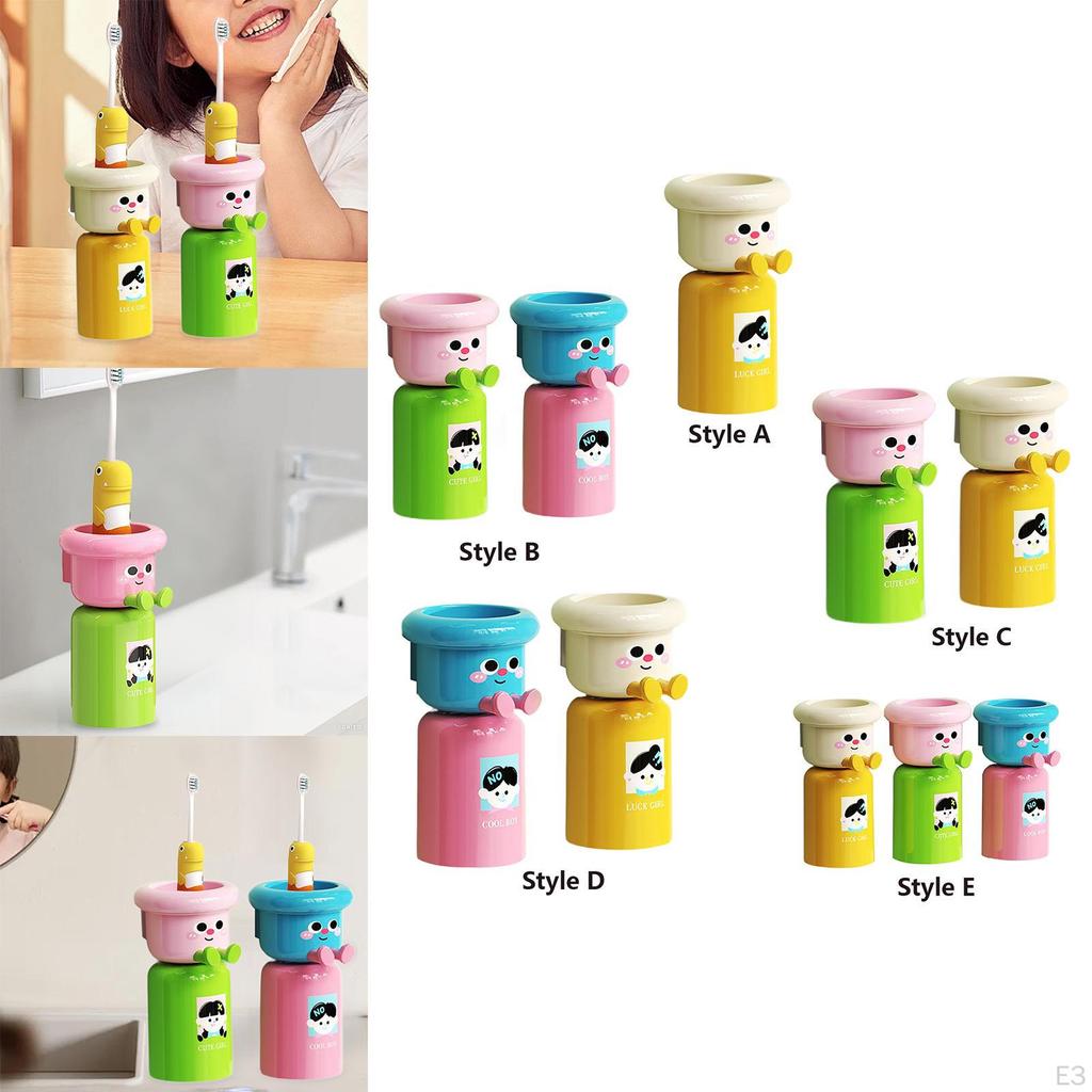 Cup Holder And Toothbrush Organizer with Mouthwash Rack for Bathroom Setup