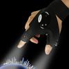 2 PCS LED Leuchtende Angelhandschuhe Outdoor Nachtangeln Taschenlampe Halbfingerhandschuhe