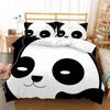 3D Panda Printed Pillowcase and Quilt Cover Household Bedding Set Bedroom Comfortable Bedding