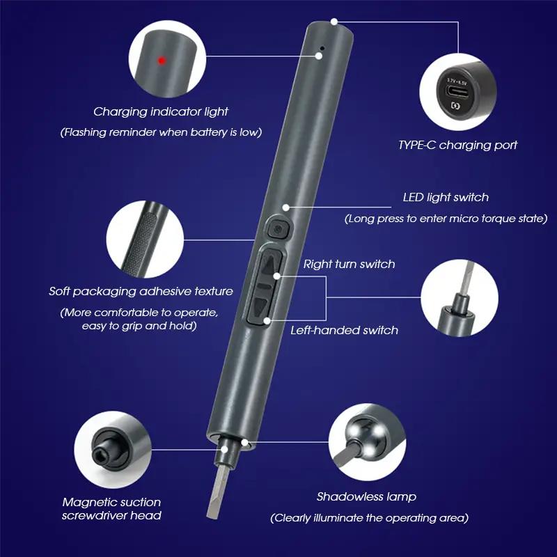 Electric Screwdriver Set 28 In 1 Cordless Screwdriver Fast Charging Magnetic Torx Phillips Screw Driver Bits with Magnetizer