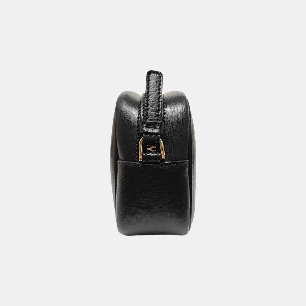 [Pre-Owned] Black Leather Large Shoulder Bag - Very Good #18ZNHFS