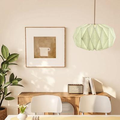 Paper Lamp Shade Hanging Light Shade Foldable Pendant Light Lampshade DIY Ball Shaped Lamp Cover for Wedding Birthday Party