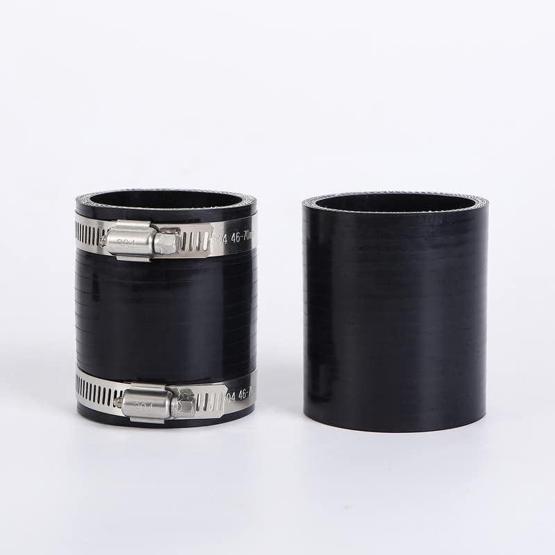 3in ID Straight Silicone Hose Coupler with Hose Clamps, 3 Inch (76mm) Silicone C
