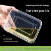 Ally Rectangular Transparent Disposable Food Container with Lid