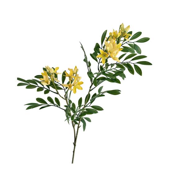 Locust Tree Branch Fake Silk Leaves 38 Flower with Inch Long Faux Pagoda Tree Stem