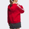 Adidas Casual Series Merkelogo Hettegenser Genser med striper Tykk genser Damegenser Energy-Red JZ1636