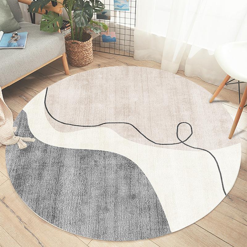 Round Carpet Floor Mat Office Swivel Chair Mat Living Room Coffee Table Mat Bedroom Bedside Carpet