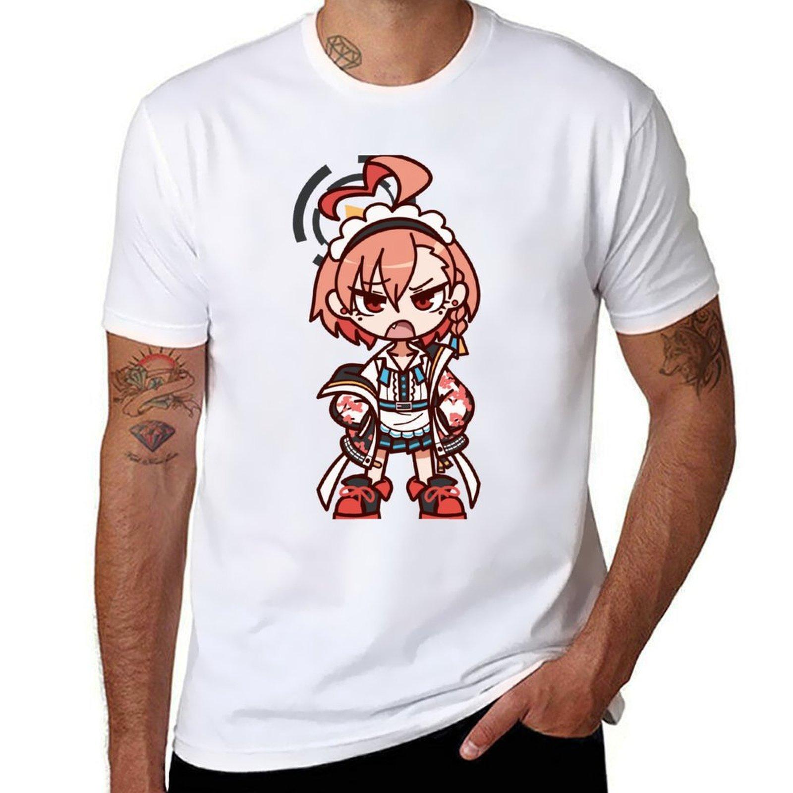 

Neru Mikamo Chibi Unofficial fanmade Blue Archive TShirt rapper graphic tees sports fans t shirts men S