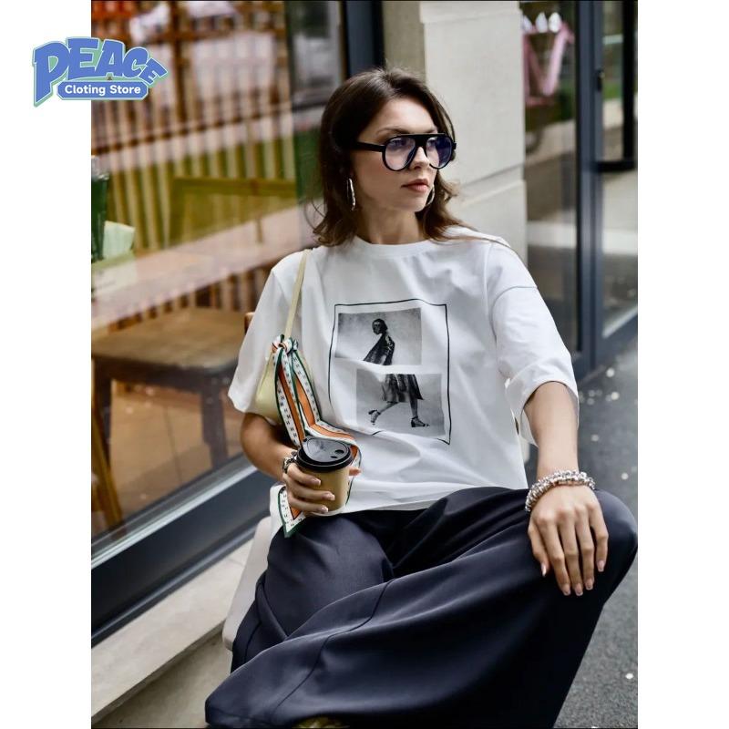 

Commute Portrait Printed Menand Women T-shirts Made of 100% Pure Cotton for Summer Fashion Casual and Comfy Short Sleeved Tops XXXL белый