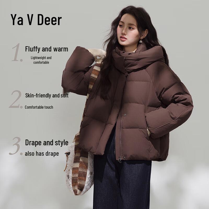 Yalu Women's Detachable Hood Puffer Down Jacket