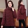 Padded-on Women's Short Winter Coat, Small Padded Jacket, Thickened Medium Mother's New Down Padded Jacket.