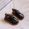2025 spring new British style baby leather shoes soft-soled toddler shoes spring and autumn children's beanie shoes single shoes autumn style