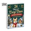 Interactive Unboxing Games 2026 Corgi Christmas Advent Calendar, 24 Days Acrylic Dog Ornaments Countdown 2D Festive Decoration for Kids Holiday