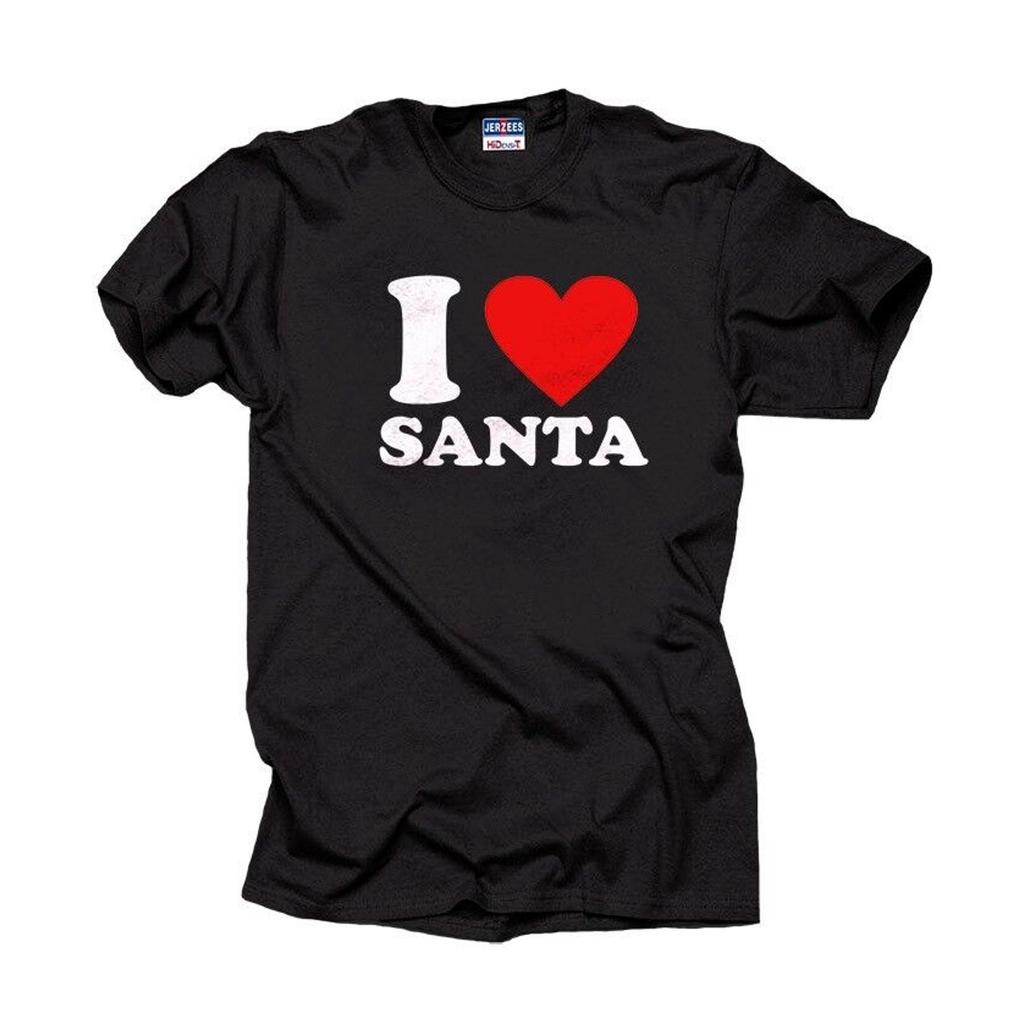 I Love Santa T Shirt Christmas Party Gift Tee Shirt Santa Claus T Shirt