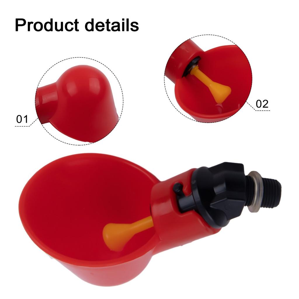 4PCS Water Drinking Cups Chicken Waterer Automatic Poultry Drinkers