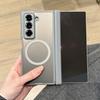 Applicable To Samsung Zfold1 Mobile Phone Case Magnetic Charging W11 Double Central Axis Hinge All-inclusive Skin Matte  Case