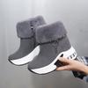 Winter Short-sleeved Plus Velvet Warm Inner Heightening Cotton Boots Women