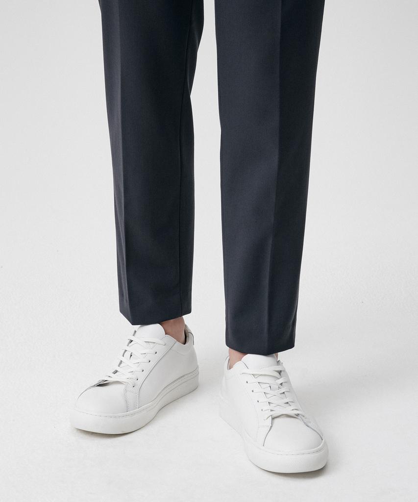 MUSINSA STANDARD Relaxed Tapered Hidden Banding Crop Slacks [Iron Gray]