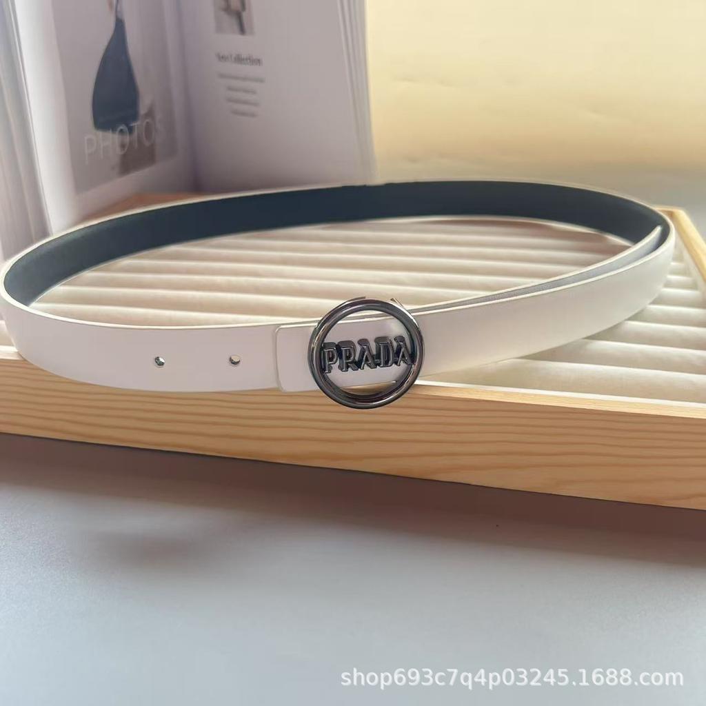 2,5cm dámský kulatý pásek s přezkou a designem písmen - Univerzální, Jednoduchý, Více barevných variant