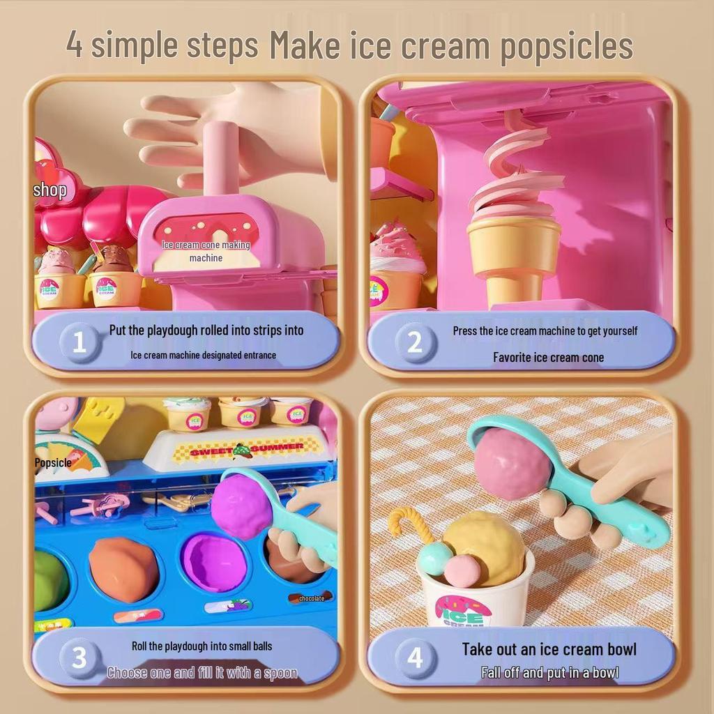 Children's Playhouse Cross-Border Ice Cream Cone Dessert Toy