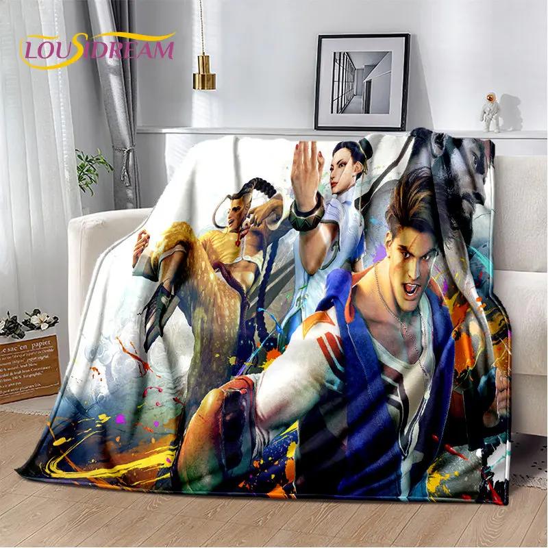 Retro Game Street Fighter Gamer Soft Plush Blanket,Flannel Blanket Throw Blanket for Living Room Bedroom Bed Sofa Picnic Cover