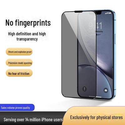 Jiletang Anti-Peep Screen Protector for iPhone 14 Pro Max—Full Coverage, Black Edge.