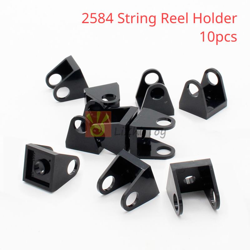 Building Blocks Bricks String Reel 2X2 Drum Holder High-Tech 2584 2585 Compatible With Hook Tow Ball 30395 Engineering Machinery