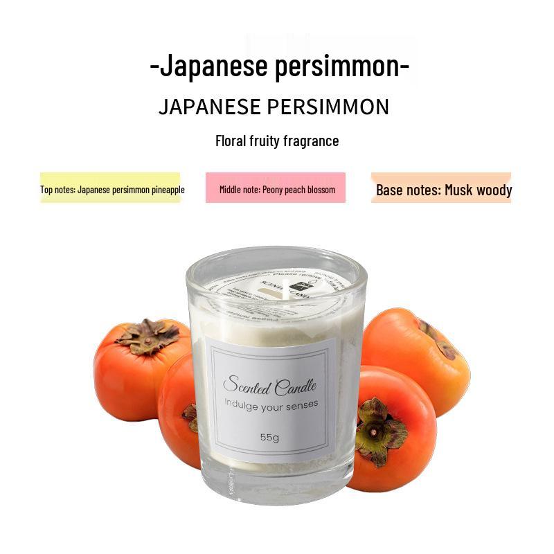 Luxury Scented Soy Candle Gift Set with Glass Cup - Smokeless and Elegant