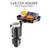 New 2 In 1 Car Cup Holder 360 Degree Rotating Dining Tray Car Water Cup Holder Coffee Hamburger Storage Box Small Dining Table